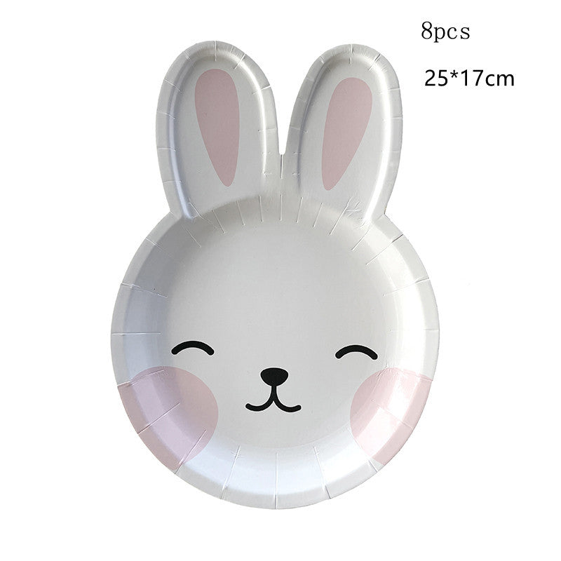 Easter Rabbit Paper Tableware Set