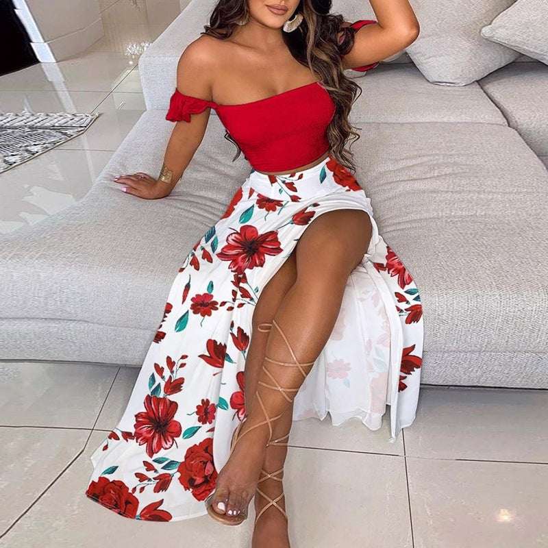 Summer Slim Bohemian Style Two Piece Dress