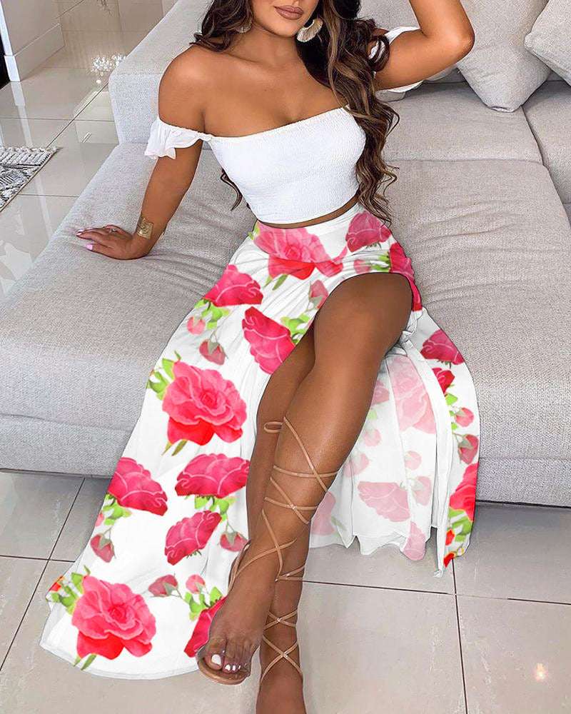 Summer Slim Bohemian Style Two Piece Dress