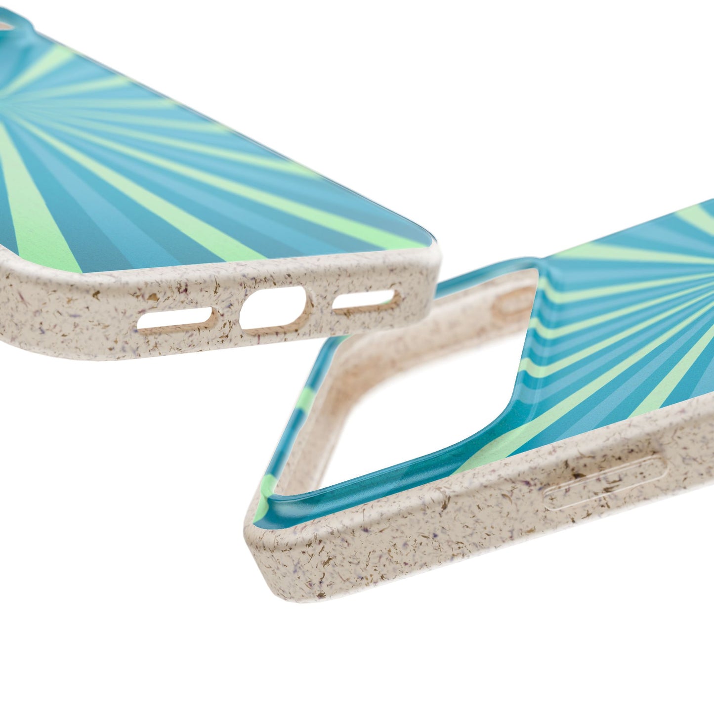 Biodegradable Phone Case – Blue Teal Starburst Design