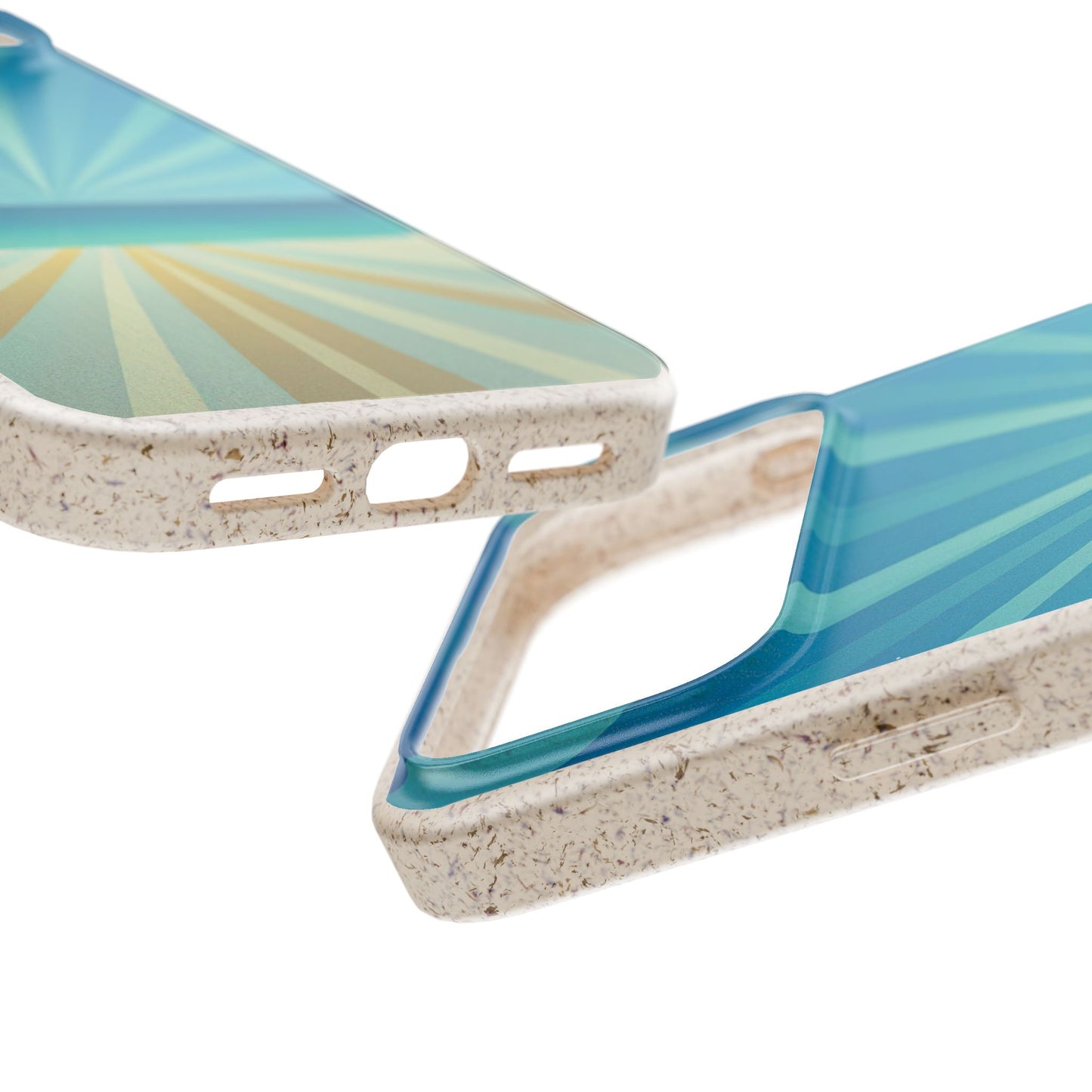 Eco Beach Phone Case — Biodegradable Sunset Rays Design