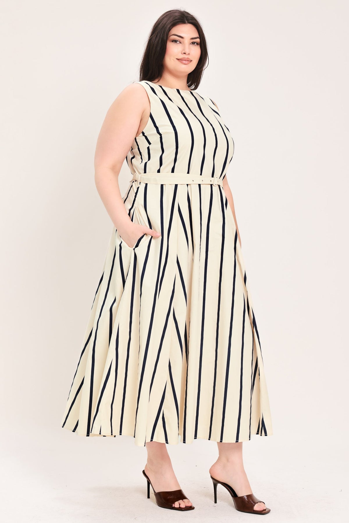Sail Away Woven Midi Dress - Plus Size