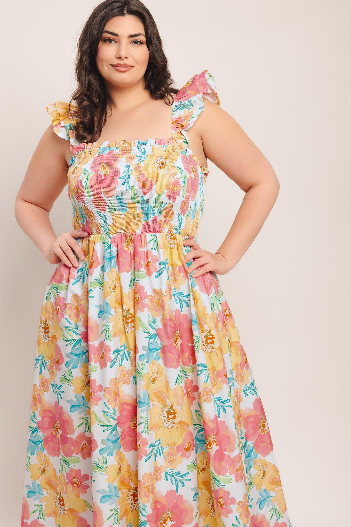 Soft Sunshine Woven Midi Dress - Regular & Plus Size