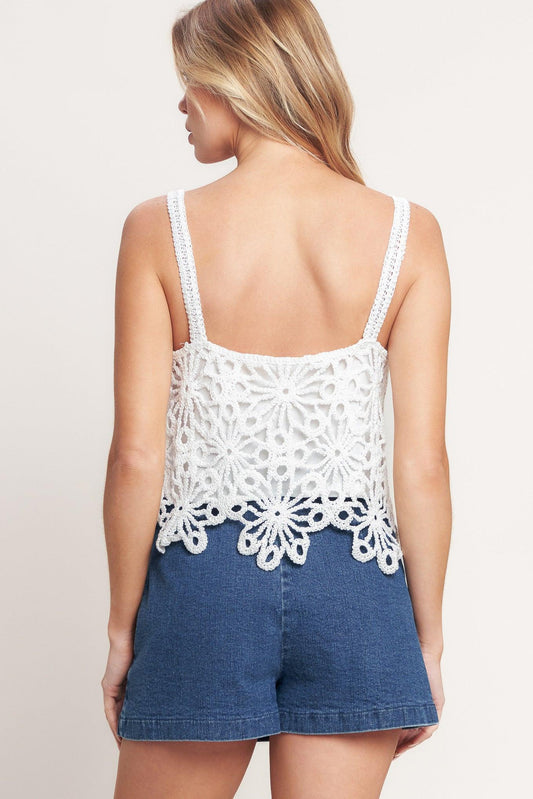 Sunlit Lace Crochet Top