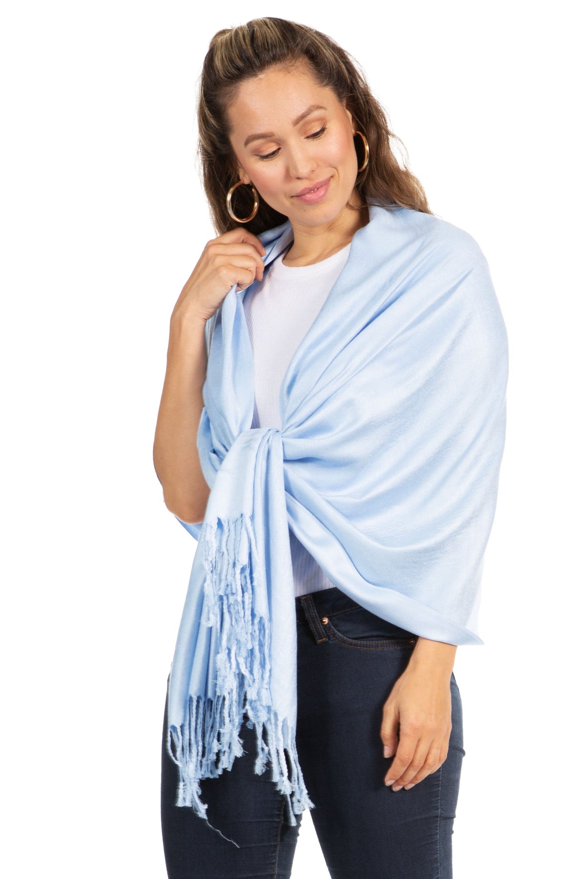 Sakkas Bamboo Rayon Pashmina Shawl Wrap — 78" × 28" Oversized Stole