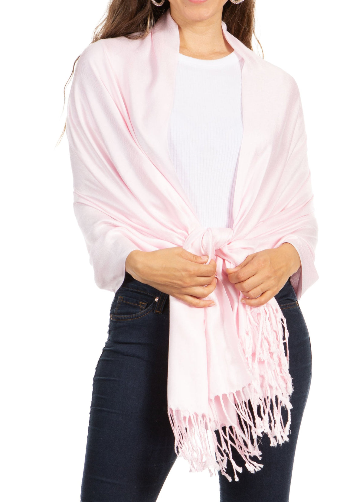 Sakkas Bamboo Rayon Pashmina Shawl Wrap — 78" × 28" Oversized Stole