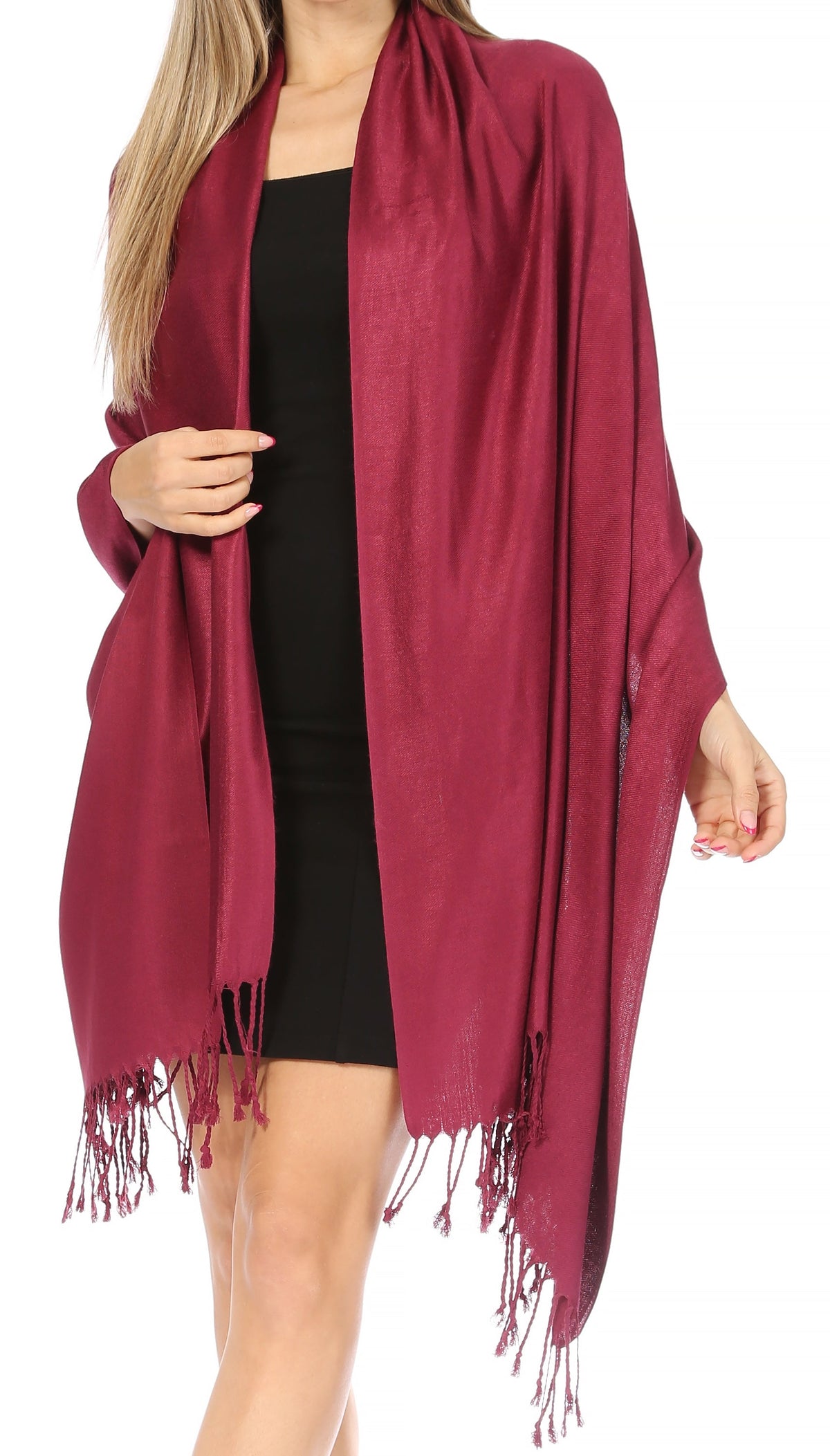 Sakkas Bamboo Rayon Pashmina Shawl Wrap — 78" × 28" Oversized Stole