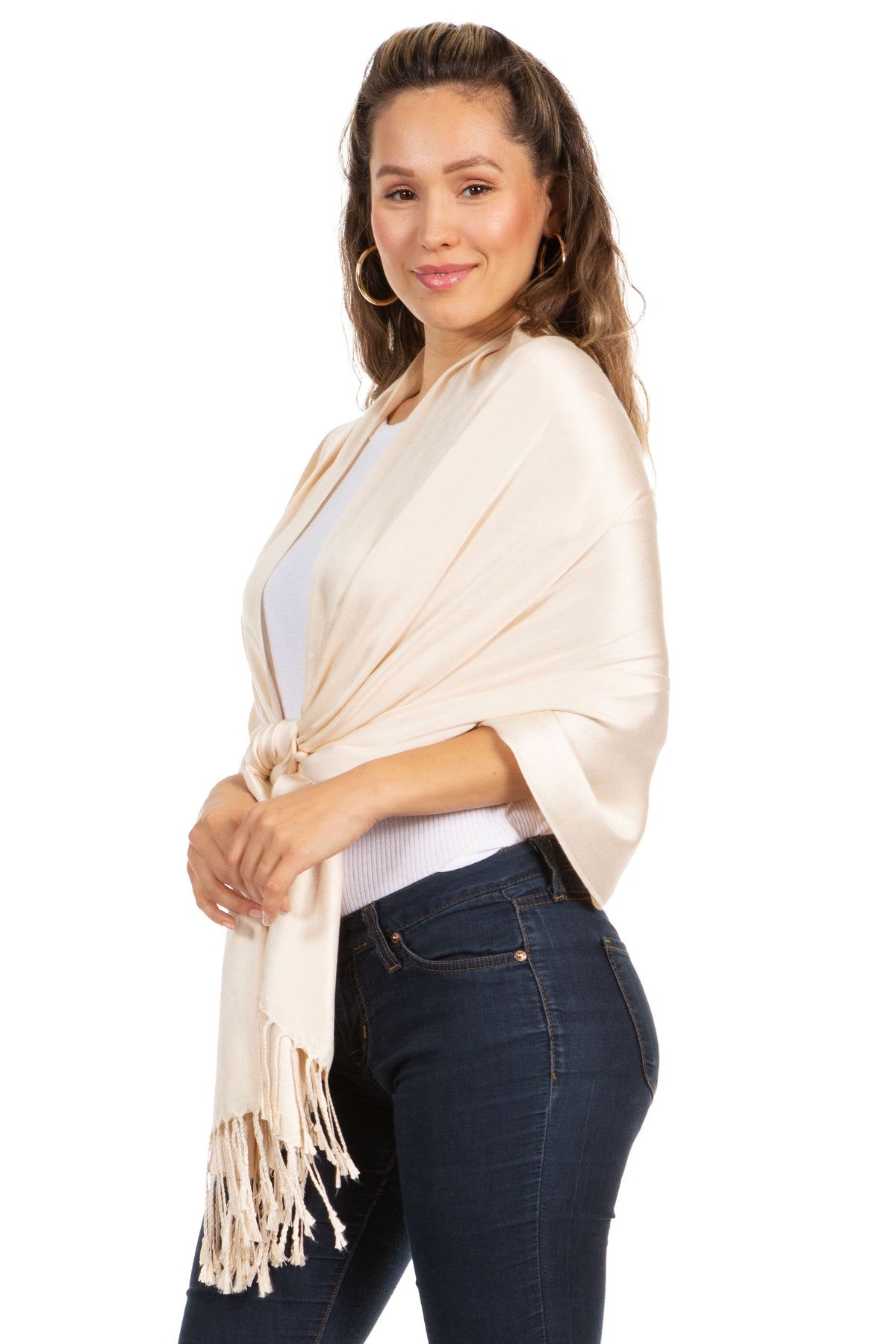 Sakkas Bamboo Rayon Pashmina Shawl Wrap — 78" × 28" Oversized Stole