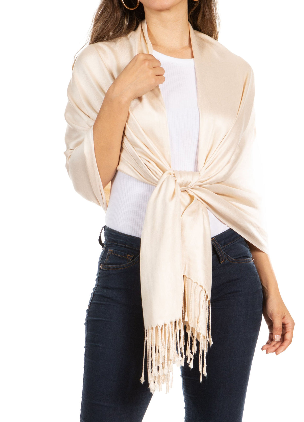 Sakkas Bamboo Rayon Pashmina Shawl Wrap — 78" × 28" Oversized Stole