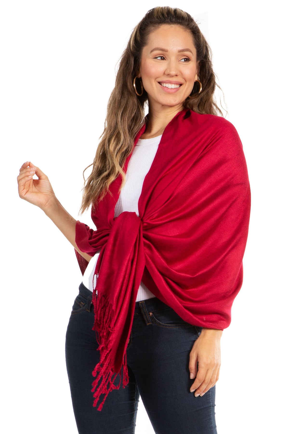 Sakkas Bamboo Rayon Pashmina Shawl Wrap — 78" × 28" Oversized Stole