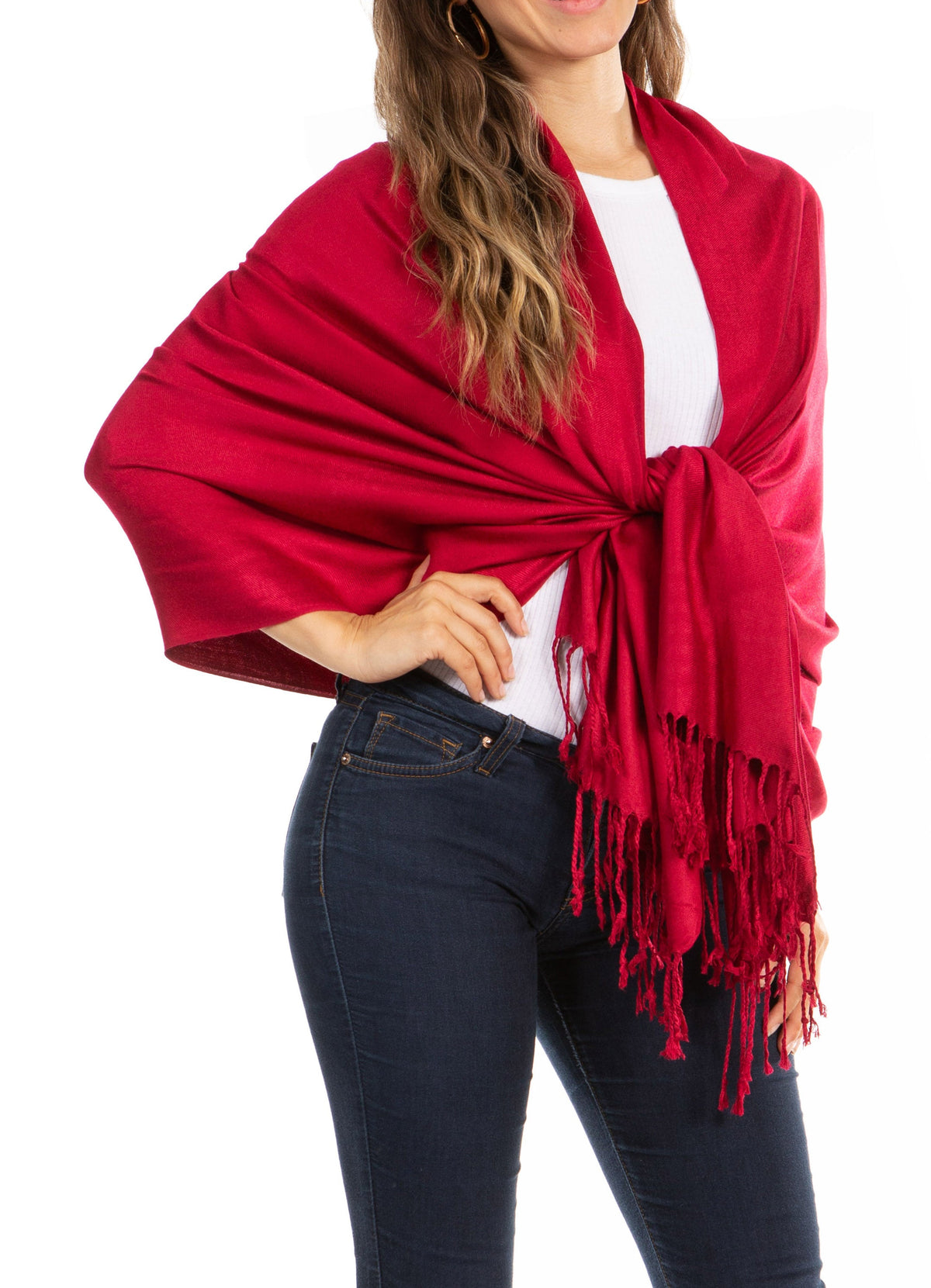 Sakkas Bamboo Rayon Pashmina Shawl Wrap — 78" × 28" Oversized Stole