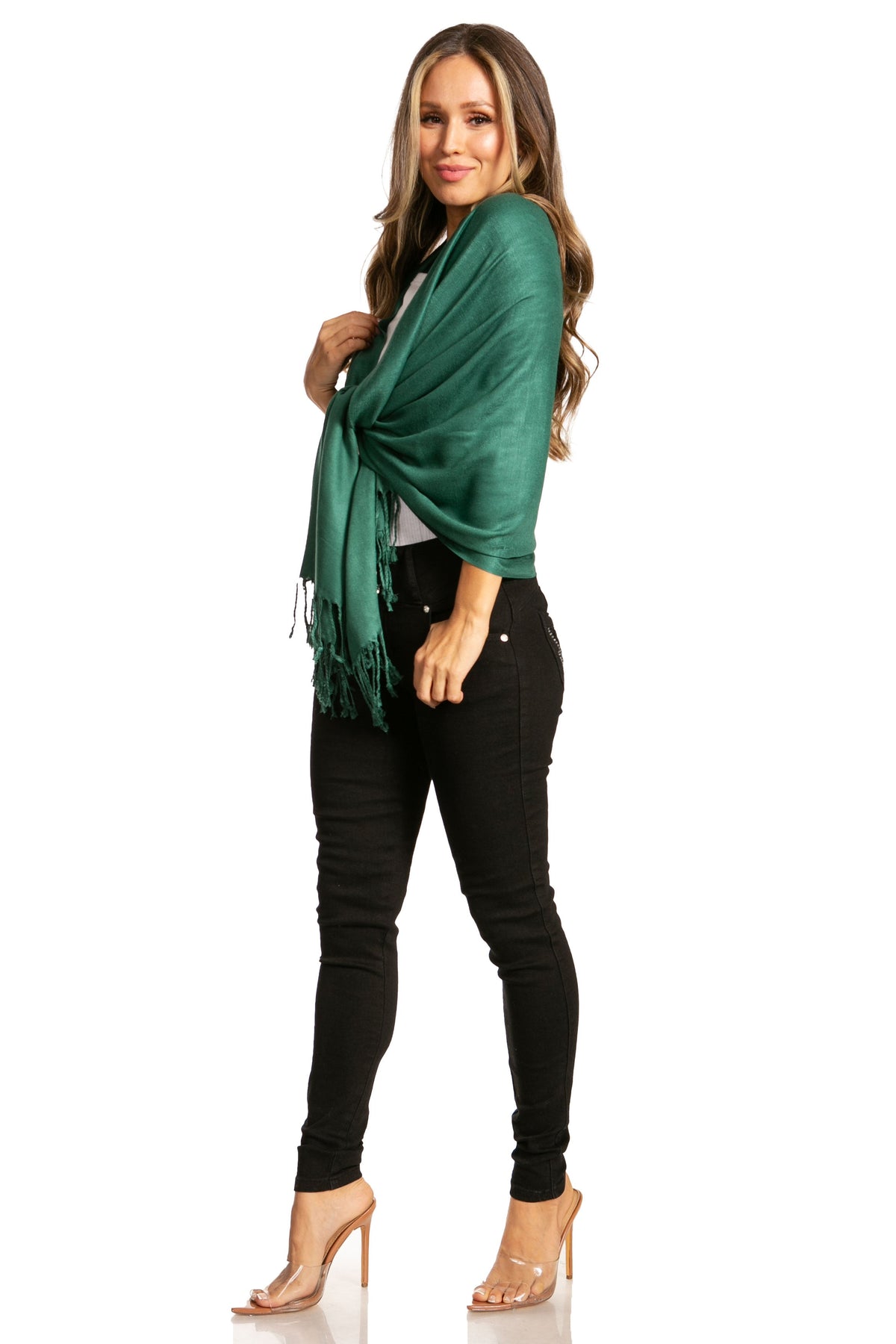 Sakkas Bamboo Rayon Pashmina Shawl Wrap — 78" × 28" Oversized Stole