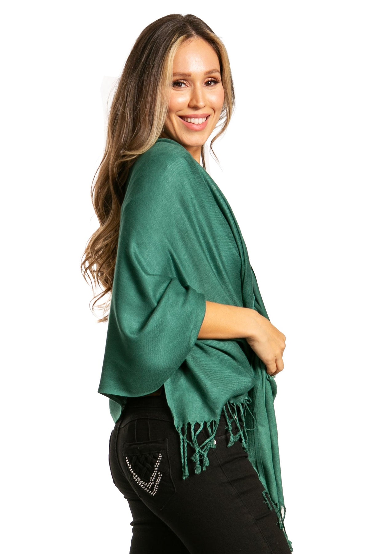 Sakkas Bamboo Rayon Pashmina Shawl Wrap — 78" × 28" Oversized Stole
