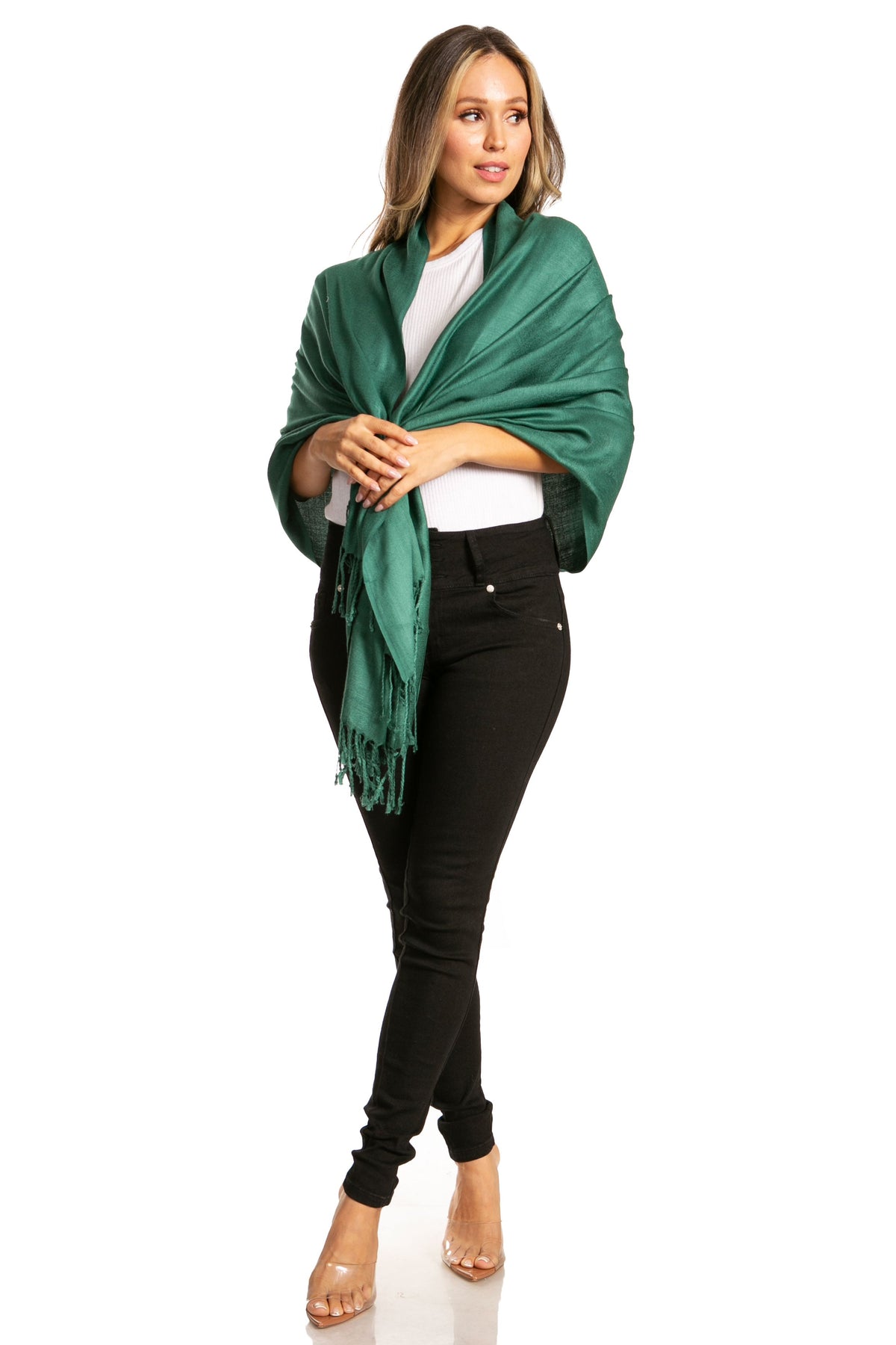 Sakkas Bamboo Rayon Pashmina Shawl Wrap — 78" × 28" Oversized Stole