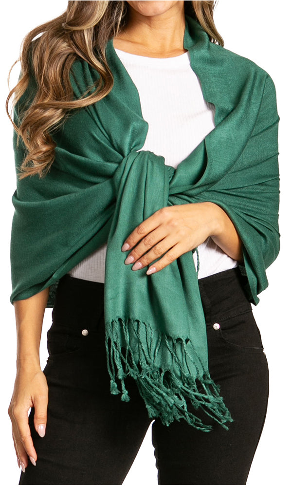 Sakkas Bamboo Rayon Pashmina Shawl Wrap — 78" × 28" Oversized Stole
