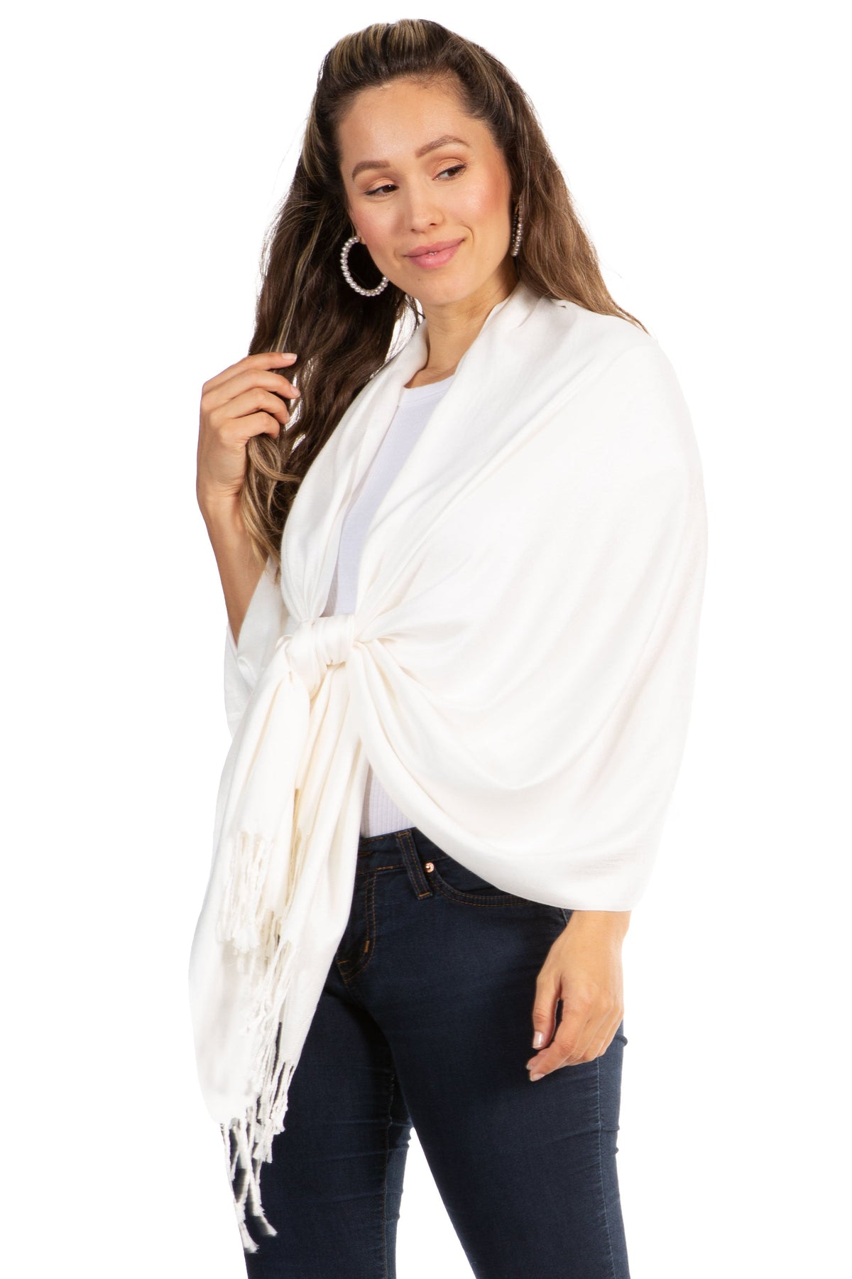 Sakkas Bamboo Rayon Pashmina Shawl Wrap — 78" × 28" Oversized Stole