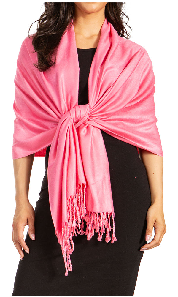 Sakkas Bamboo Rayon Pashmina Shawl Wrap — 78" × 28" Oversized Stole