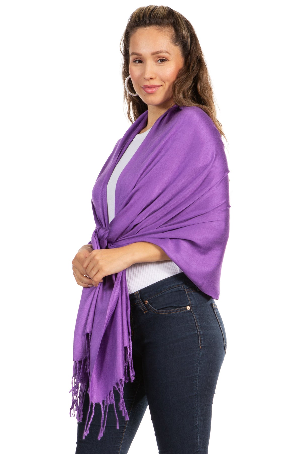 Sakkas Bamboo Rayon Pashmina Shawl Wrap — 78" × 28" Oversized Stole