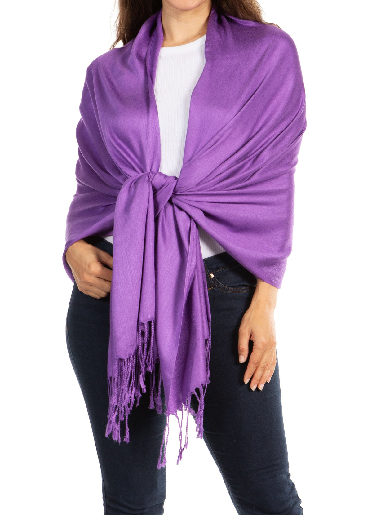 Sakkas Bamboo Rayon Pashmina Shawl Wrap — 78" × 28" Oversized Stole