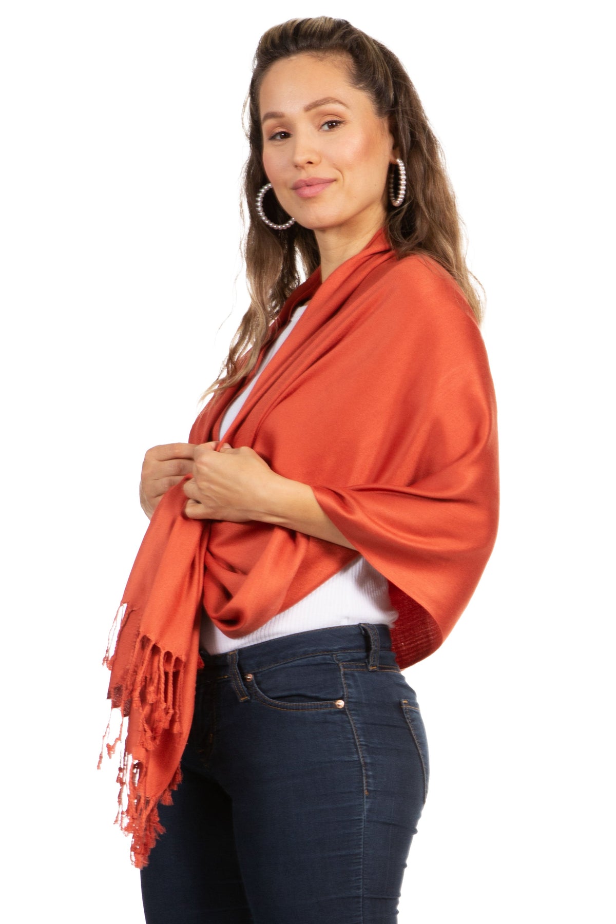 Sakkas Bamboo Rayon Pashmina Shawl Wrap — 78" × 28" Oversized Stole