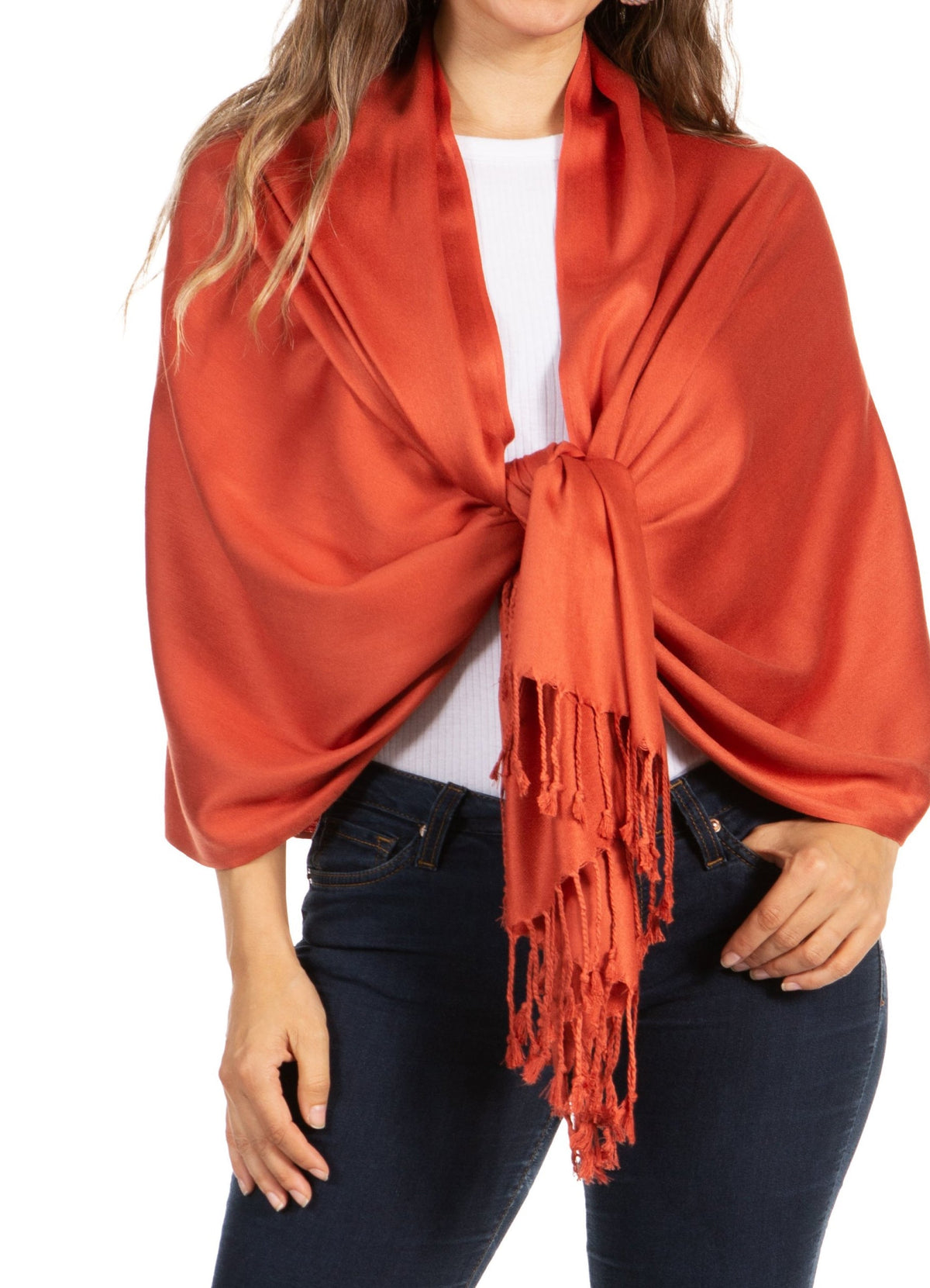 Sakkas Bamboo Rayon Pashmina Shawl Wrap — 78" × 28" Oversized Stole