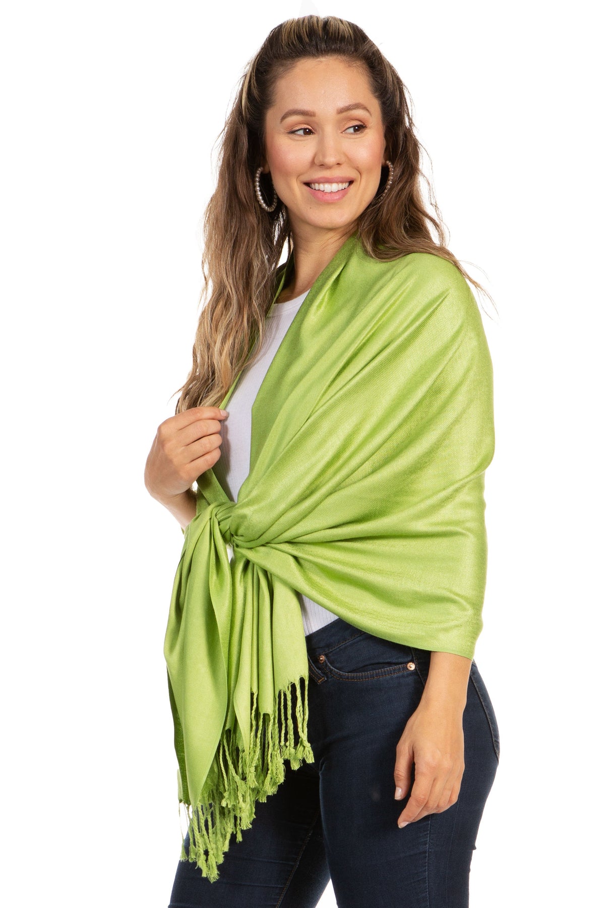 Sakkas Bamboo Rayon Pashmina Shawl Wrap — 78" × 28" Oversized Stole