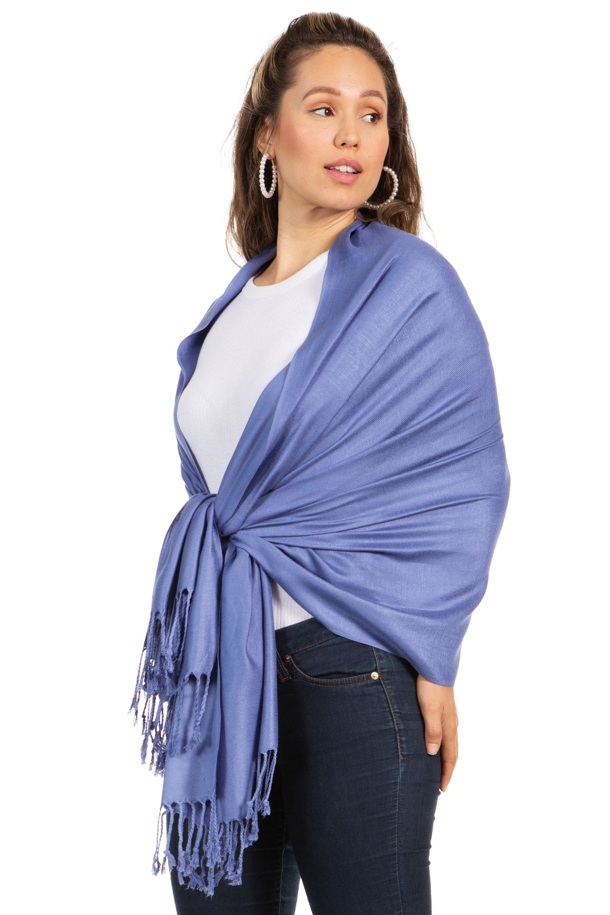 Sakkas Bamboo Rayon Pashmina Shawl Wrap — 78" × 28" Oversized Stole