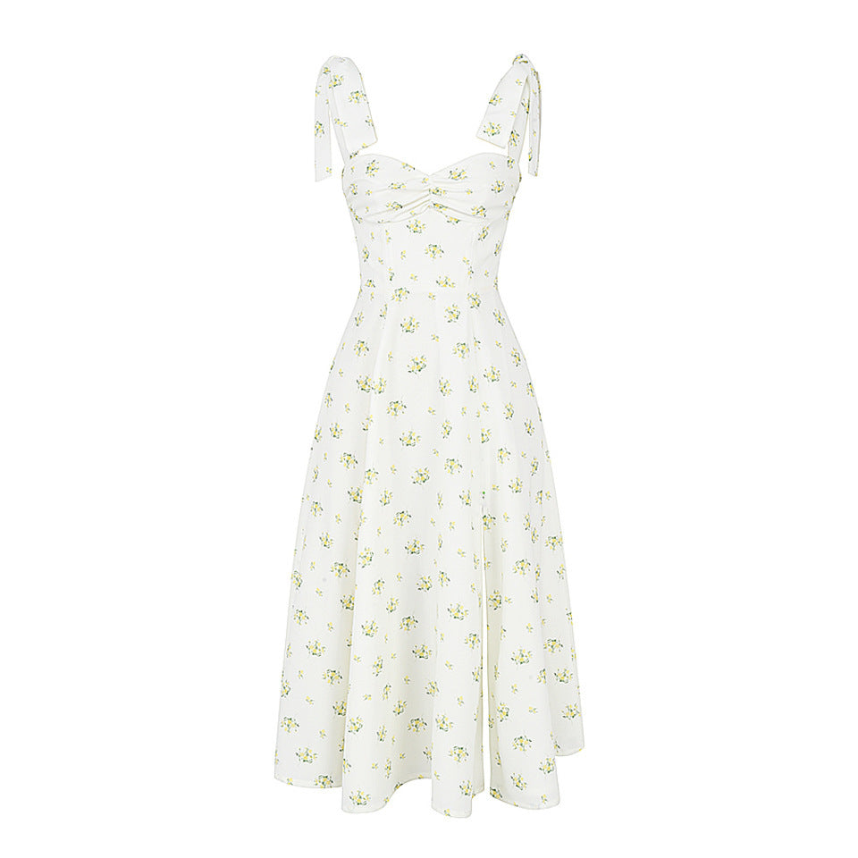 Chic French Resort Dress with Elegant Pastel & Summer Style
