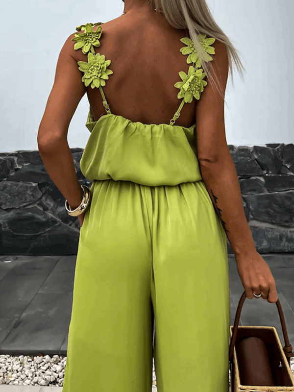 Casual Sleeveless Pocket Jumpsuit