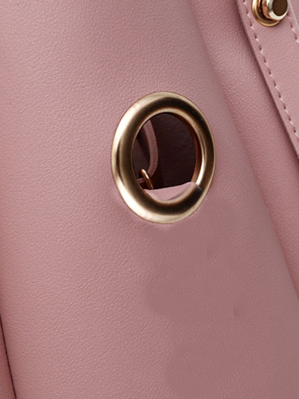 Three-Piece Vegan Leather Handbag Set