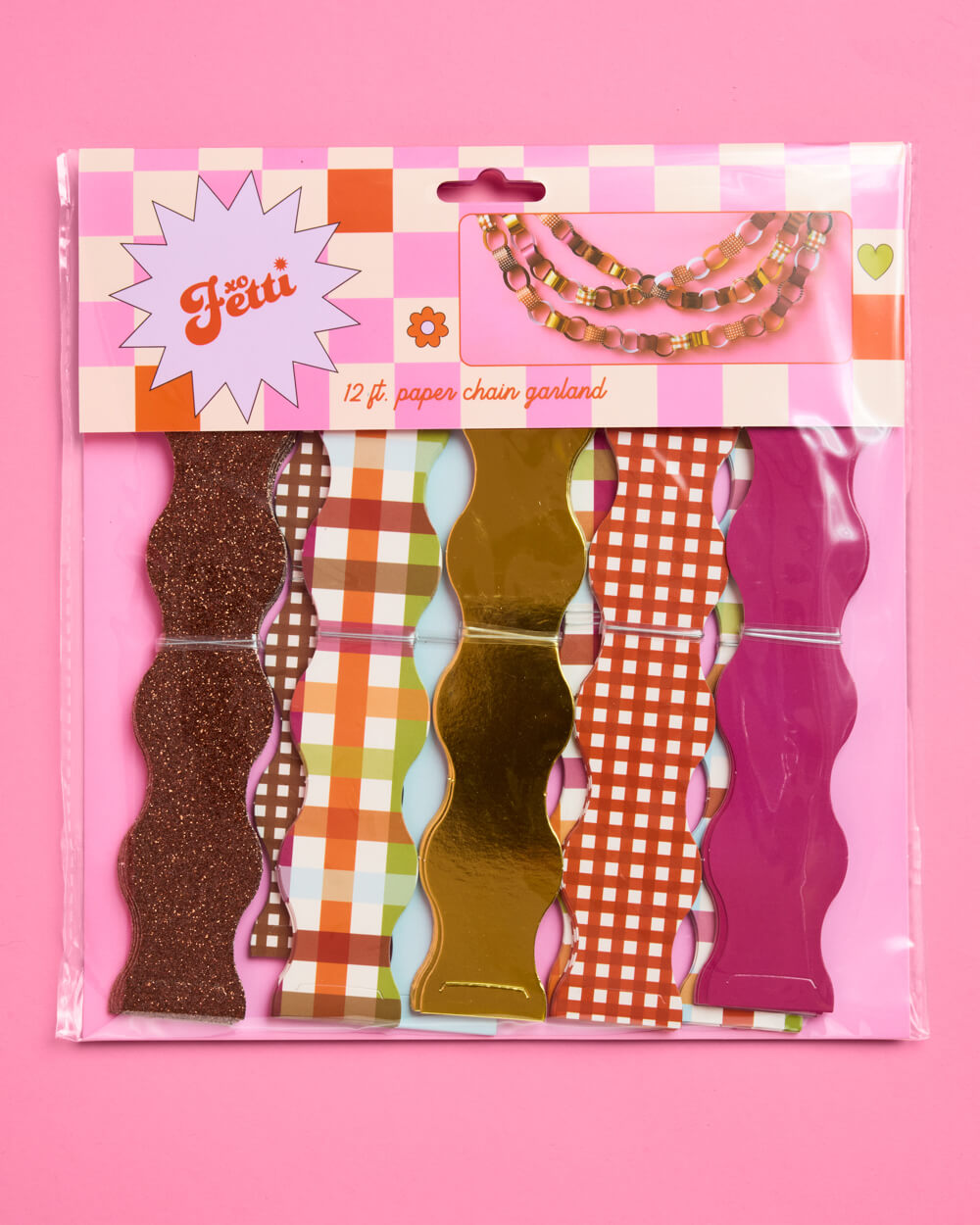 Thanksgiving Party Garland, 90 Double Sided Gold and Glitter Strips