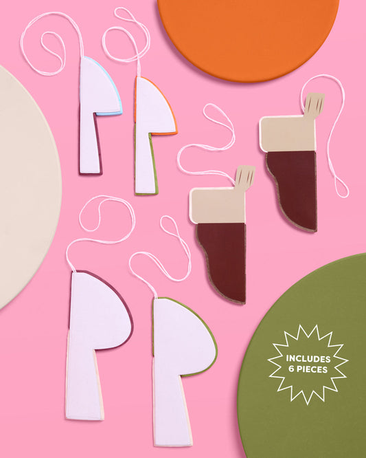 Mushroom and Acorn Tissue Paper Accordion Party Decorations, 6 Count