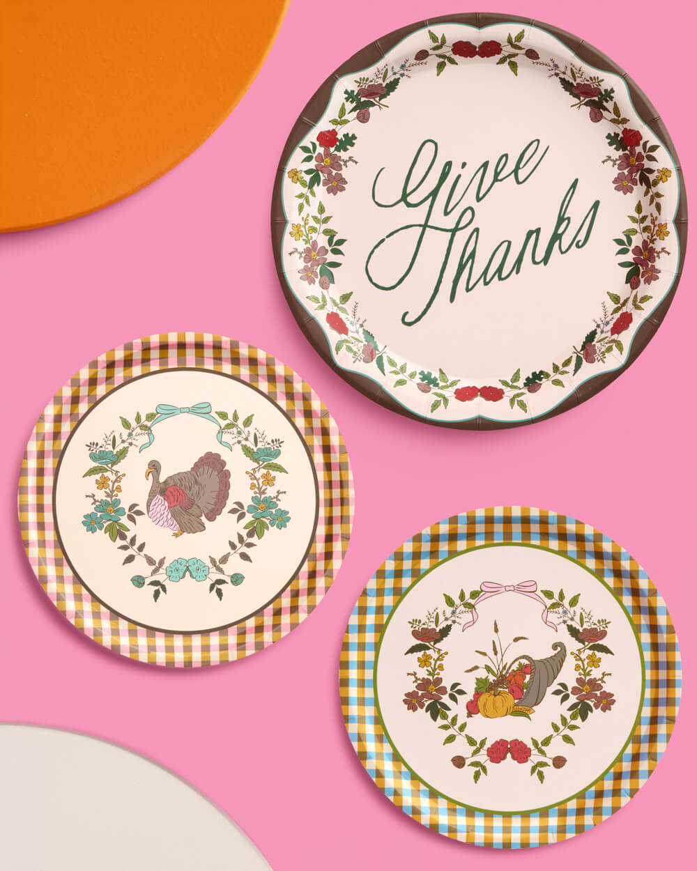 Thanksgiving Table Trio Bundle — Plates, Napkins, Cups & Placemats for 16