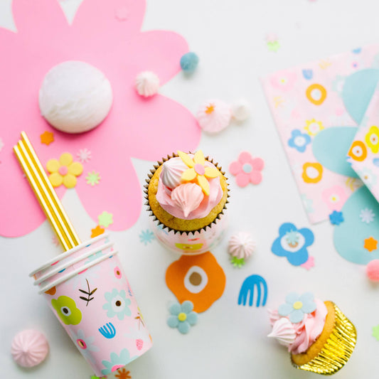 Floral Paper Cups