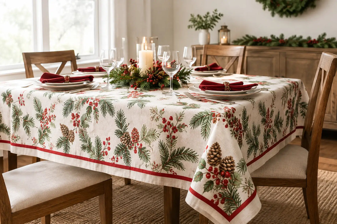 How to Style a 100% Cotton Holiday Tablecloth Set