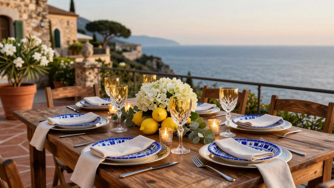 How to Plan an Italian Riviera-Themed Party | La Dolce Vita Tablescape Guide