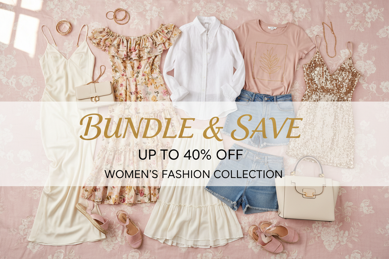 Flat lay of women's clothing