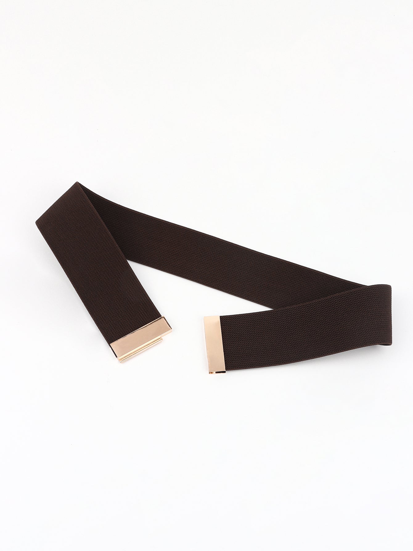 Black belt with gold buckle on a white background