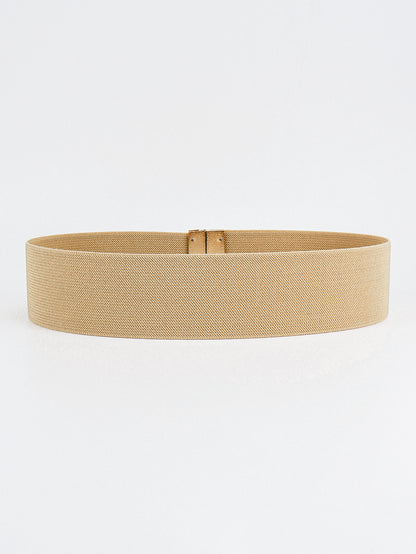 Beige belt on a white background