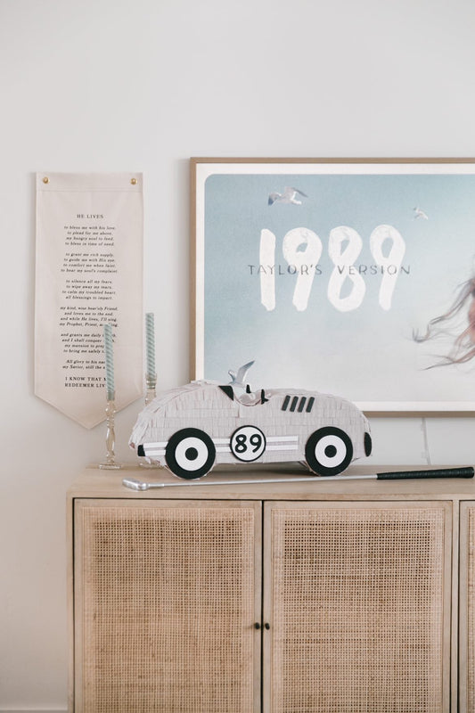 🏁 Vintage Race Car Piñata – Handmade Classic Car Piñata for Racing Parties & Car-Themed Birthdays