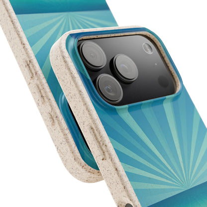 Eco Beach Phone Case — Biodegradable Sunset Rays Design