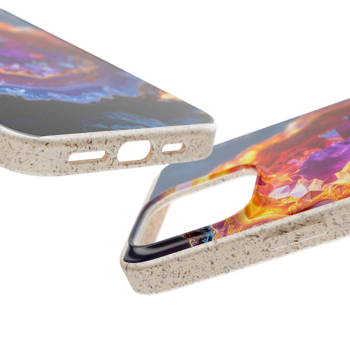Geode Crystal Biodegradable Phone Case — Eco-Friendly Gemstone Art for iPhone