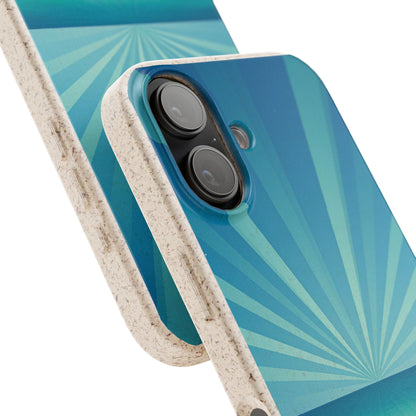 Eco Beach Phone Case — Biodegradable Sunset Rays Design