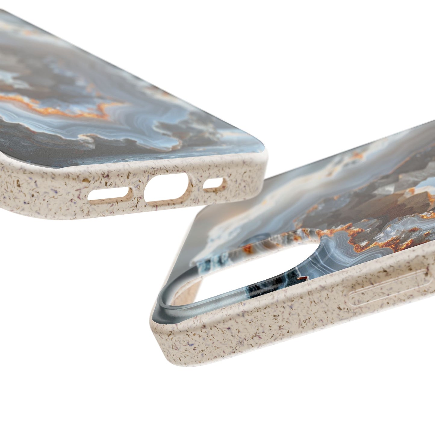 Agate Geo Biodegradable Phone Case — Eco-Friendly Crystal Pattern iPhone Cover