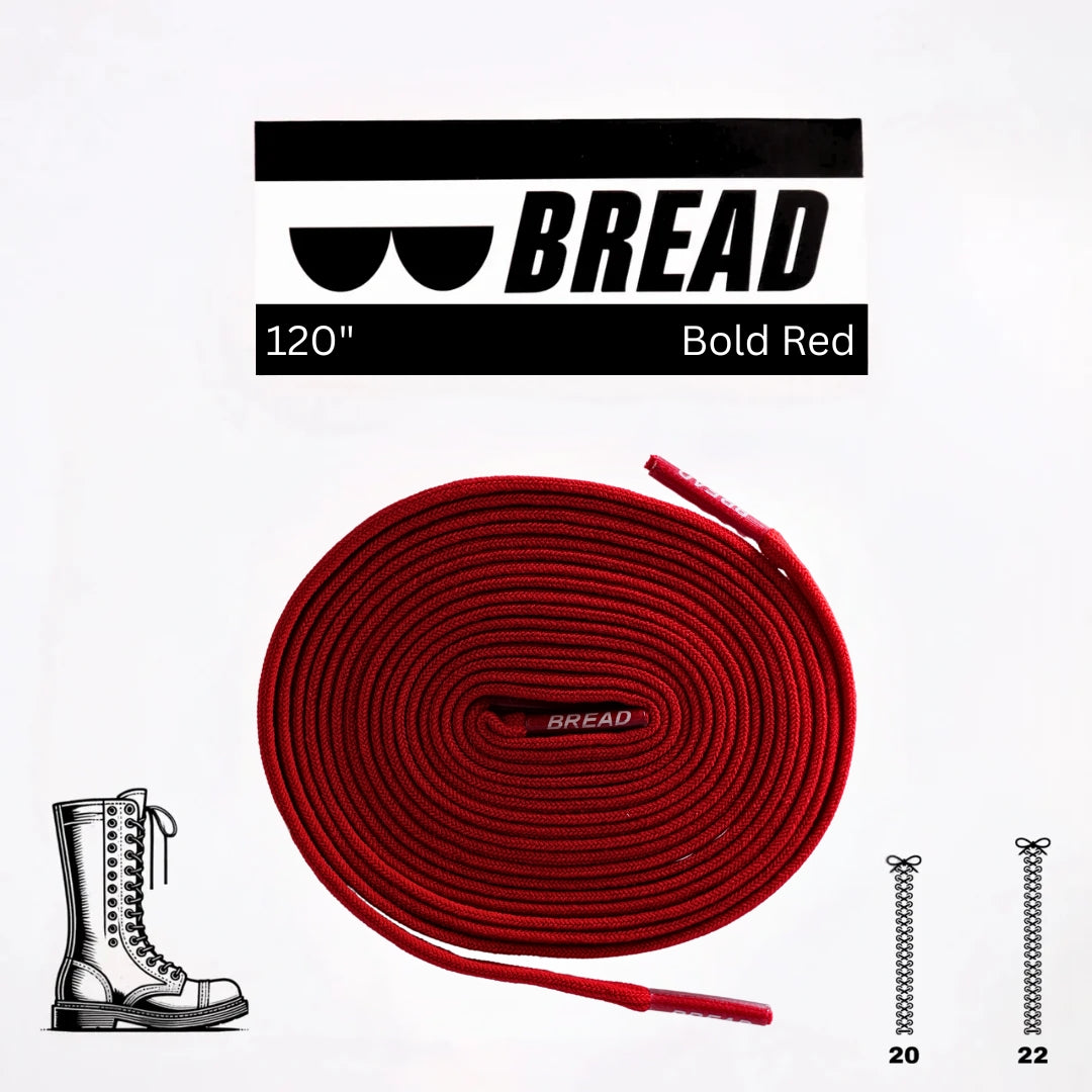 Bold Red Shoe Laces from Bread