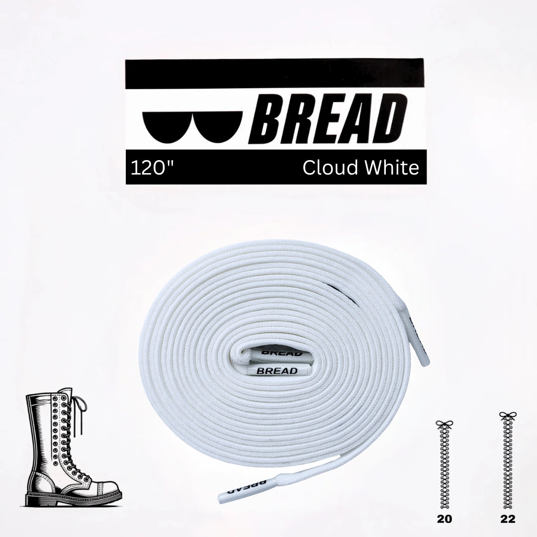 Cloud White Shoe Laces from Bread