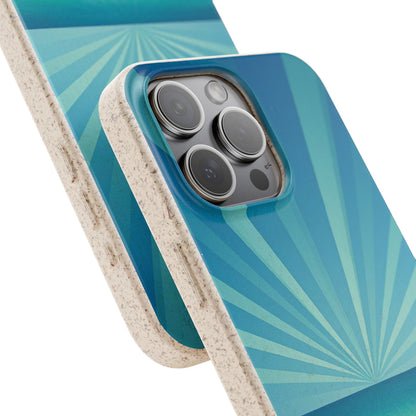 Eco Beach Phone Case — Biodegradable Sunset Rays Design