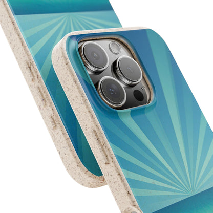 Eco Beach Phone Case — Biodegradable Sunset Rays Design