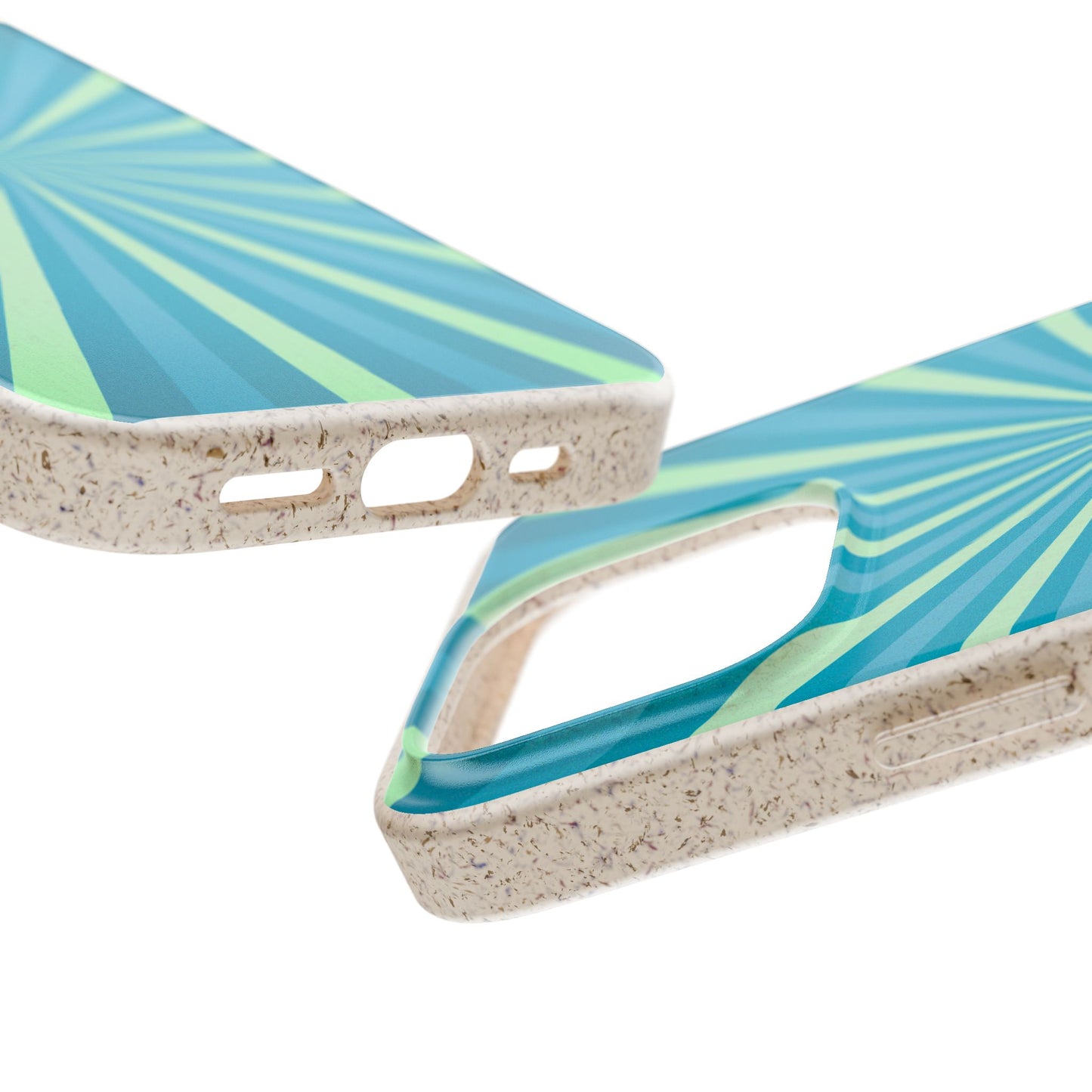 Biodegradable Phone Case – Blue Teal Starburst Design