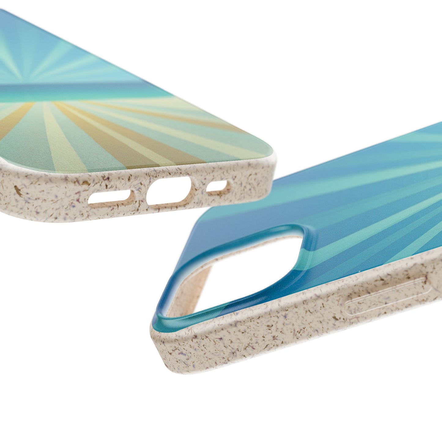 Eco Beach Phone Case — Biodegradable Sunset Rays Design